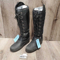 Pr Winter Tall Riding Boots, laces, zips, box, x2 air forms *vgc, mnr dirty