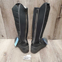 Pr Winter Tall Riding Boots, laces, zips, box, x2 air forms *vgc, mnr dirty
