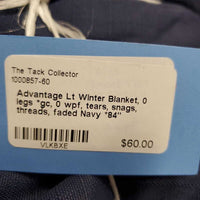 Lt Winter Blanket, 0 legs *gc, 0 wpf, tears, snags, threads, faded
