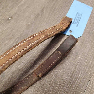 Double Stitched Leather Browband *gc, mnr dirt, stained, sm scuffs