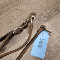 Leather Western Running Martingale *gc, dirt, scratches, crackles, uneven fork width, oxidized