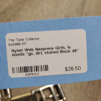 Nylon Web Neoprene Girth, 1x elastic *gc, dirt, stained

