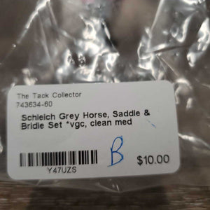 Grey Horse, Saddle & Bridle Set *vgc, clean