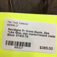 Pr Dress Boots. Zips *Like New, mnr marks?/stains inside
