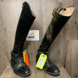 JUNIORS Pr Field Boots, Zips *0 spur jack, scrapes, threads, rubs, v.worn heels