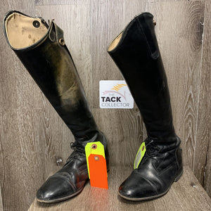 JUNIORS Pr Field Boots, Zips *0 spur jack, scrapes, threads, rubs, v.worn heels