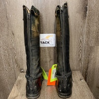 JUNIORS Pr Field Boots, Zips *0 spur jack, scrapes, threads, rubs, v.worn heels
