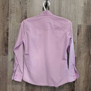 JUNIORS LS Show Shirt *0 collar, older, gc, threads, wrinkled, seam wrinkled/puckers